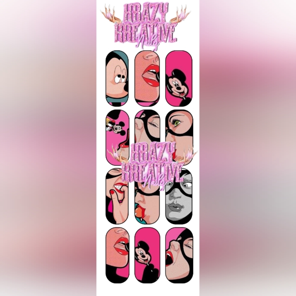 Ohh mickey Waterslide nail decals